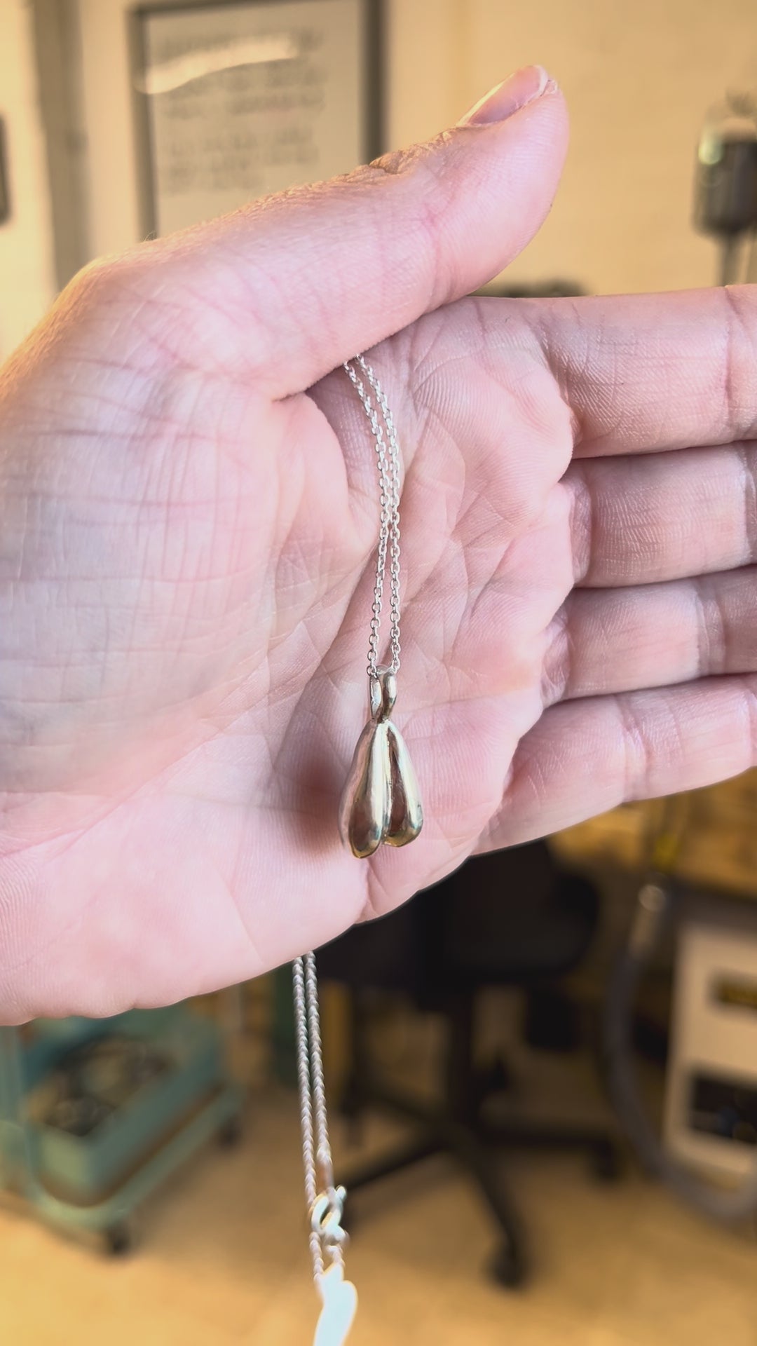 Sterling silver feminist necklace by Impurity Culture jewelry